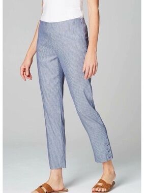 J. Jill Blue Pinstripe Ankle Pants